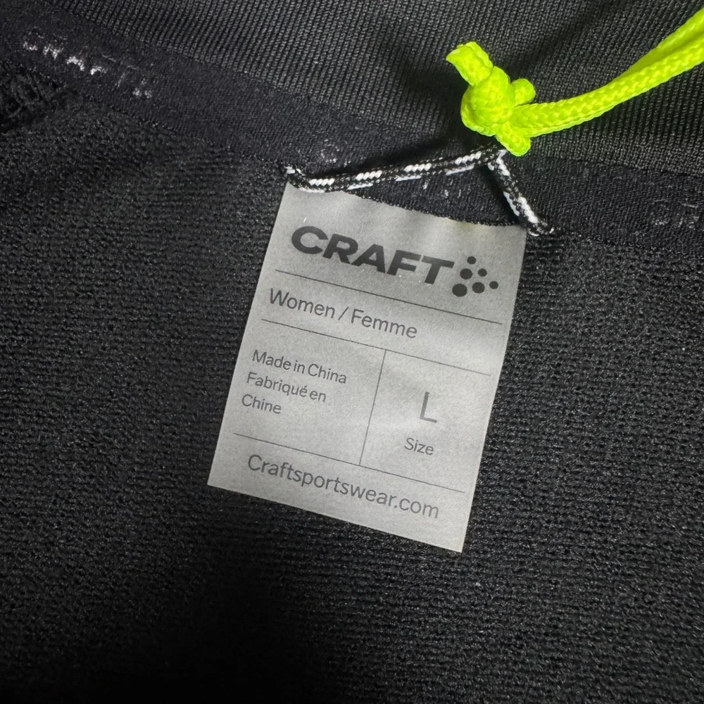 NWT Craft ADV Explore Light Midlayer Jacket Women Large NASM‎ Flag Logo Black